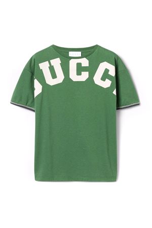 T-shirt bambino in cotone con stampa GUCCI KIDS | 855823XJHPQ3826
